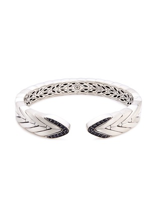 Main View - Click To Enlarge - JOHN HARDY - Sapphire weave effect silver kick cuff