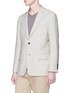 Front View - Click To Enlarge - TOMORROWLAND - Stripe hopsack blazer