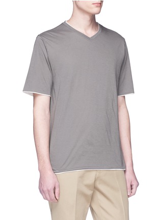 Front View - Click To Enlarge - TOMORROWLAND - Layered V-neck T-shirt