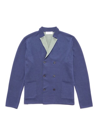 Main View - Click To Enlarge - TOMORROWLAND - Contrast lapel knit soft blazer