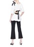Figure View - Click To Enlarge - ROSETTA GETTY - Ribbon drawstring cutout back crinkled top