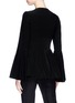 Back View - Click To Enlarge - ROSETTA GETTY - Flared cuff pleated peplum jacket