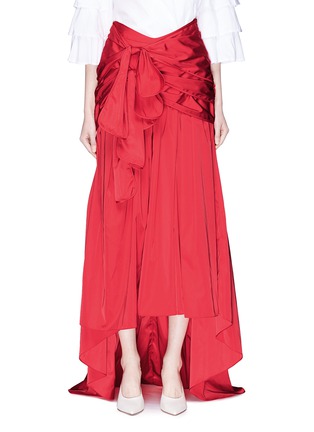 Main View - Click To Enlarge - 72722 - 'Tri-tie' drape high-low skirt