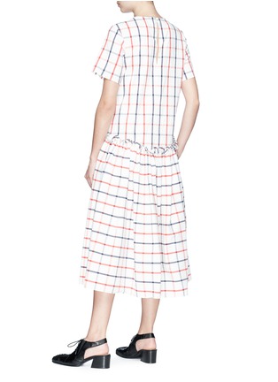 Figure View - Click To Enlarge - 72722 - 'Ebbs and Flows' windowpane check seersucker dress