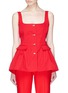Main View - Click To Enlarge - 72722 - 'Junk in The Trunk' sleeveless twill peplum top