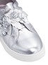 Detail View - Click To Enlarge - WINK - 'Milkshake' 3D floral leather kids sneakers