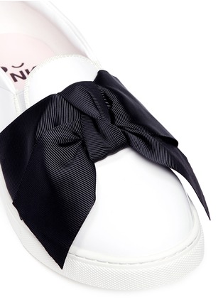 Detail View - Click To Enlarge - WINK - 'Ice Cream' ribbon bow kids leather skate slip-ons
