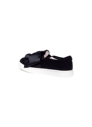 Figure View - Click To Enlarge - WINK - 'Ice Cream' ribbon bow kids velvet skate slip-ons