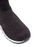 Detail View - Click To Enlarge - WINK - 'Liquorice' mid top knit kids sneaker boots