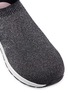 Detail View - Click To Enlarge - WINK - 'Liquorice' low top knit kids sneakers