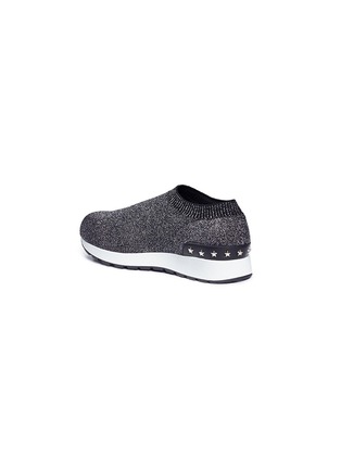 Figure View - Click To Enlarge - WINK - 'Liquorice' low top knit kids sneakers