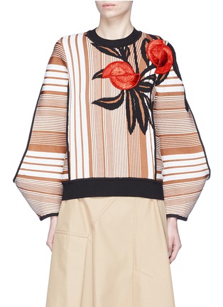 Main View - Click To Enlarge - ROKSANDA - 'Nikko' cocoon sleeve floral jacquard sweater