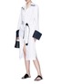 Figure View - Click To Enlarge - 10224 - 'Cecily' detachable cuff double belted shirt dress