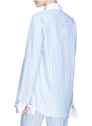 Back View - Click To Enlarge - 10224 - 'Melanie' detachable cuff stripe boyfriend shirt