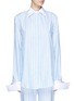Main View - Click To Enlarge - 10224 - 'Melanie' detachable cuff stripe boyfriend shirt