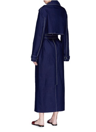 Back View - Click To Enlarge - 10224 - 'Inez' belted oversized trench coat