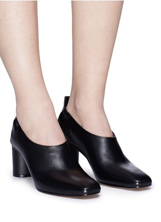 Figure View - Click To Enlarge - GRAY MATTERS - 'Micol' choked-up nappa leather pumps