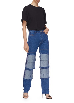 Figure View - Click To Enlarge - Y/PROJECT - Triple cuff layered jeans
