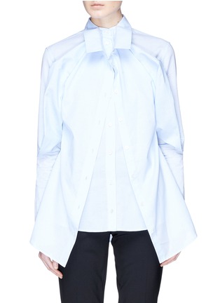 Main View - Click To Enlarge - Y/PROJECT - Layered cotton-linen shirt