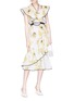 Figure View - Click To Enlarge - 73052 - 'Marquesas Islands' ruffle floral print broderie anglaise dress