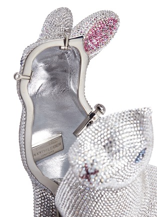 Detail View - Click To Enlarge - JUDITH LEIBER - 'Bunny Ava' crystal pavé minaudière