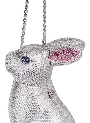 Detail View - Click To Enlarge - JUDITH LEIBER - 'Bunny Ava' crystal pavé minaudière