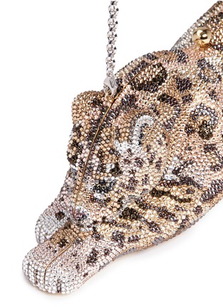 Detail View - Click To Enlarge - JUDITH LEIBER - 'Wildcat Jaguar' crystal pavé minaudière