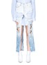Main View - Click To Enlarge - BEN TAVERNITI UNRAVEL PROJECT  - Deconstructed washed denim skirt
