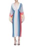 Main View - Click To Enlarge - TOME - Rainbow stripe pleated georgette dress