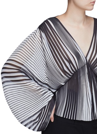 Detail View - Click To Enlarge - TOME - Stripe pleated georgette blouse