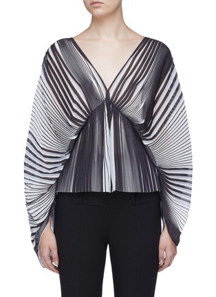 Main View - Click To Enlarge - TOME - Stripe pleated georgette blouse