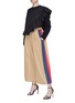 Figure View - Click To Enlarge - TOME - Stripe outseam sash belt karate pants