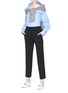 Figure View - Click To Enlarge - TOGA ARCHIVES - Fold down collar stripe poplin shirt