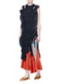 Detail View - Click To Enlarge - TOGA ARCHIVES - Cutout shoulder ruched dress