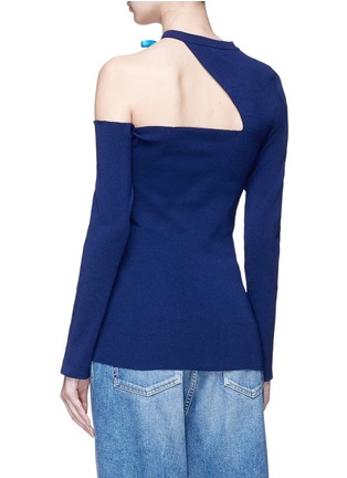 Back View - Click To Enlarge - TOGA ARCHIVES - Off-shoulder ribbon collar sweater