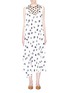 Main View - Click To Enlarge - TOGA ARCHIVES - Mesh panel floral print midi dress