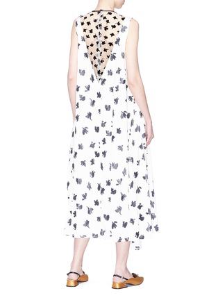 Figure View - Click To Enlarge - TOGA ARCHIVES - Mesh panel floral print midi dress