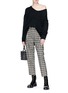 Figure View - Click To Enlarge - TOPSHOP - Check plaid cropped peg pants