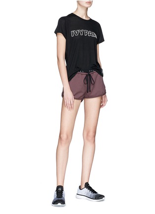 Figure View - Click To Enlarge - TOPSHOP - Textured logo print T-shirt