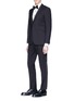 Figure View - Click To Enlarge - TOPMAN - Slim fit herringbone tuxedo soft blazer