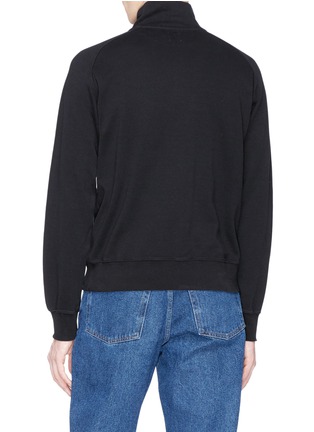 Back View - Click To Enlarge - 74070 - 'Pop Sportswear Company' half zip sweatshirt