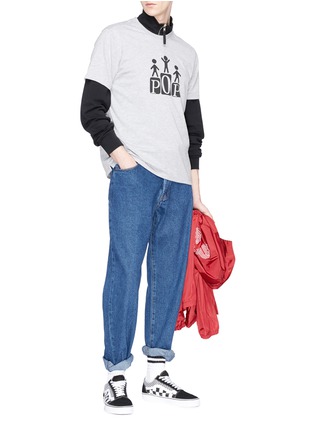 Figure View - Click To Enlarge - 74070 - 'Pop Sportswear Company' half zip sweatshirt