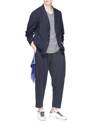 Figure View - Click To Enlarge - ATTACHMENT - Cropped pleated jogging pants