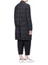 Back View - Click To Enlarge - ATTACHMENT - Belted mix stripe linen-cotton hopsack coat