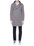 Main View - Click To Enlarge - ATTACHMENT - Detachable hood convertible collar peacoat