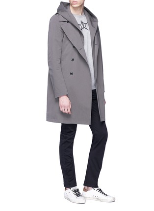 Figure View - Click To Enlarge - ATTACHMENT - Detachable hood convertible collar peacoat