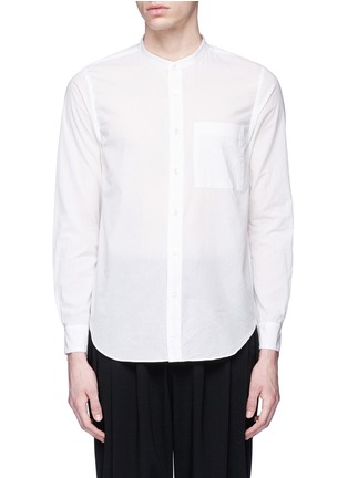 Main View - Click To Enlarge - ATTACHMENT - Mandarin collar cotton-linen shirt