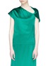 Main View - Click To Enlarge - DION LEE - Asymmetric knot sleeve mulberry silk satin top