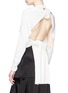 Back View - Click To Enlarge - DION LEE - Tie open back rib knit sweater
