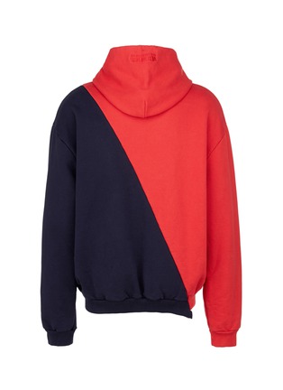 Figure View - Click To Enlarge - VETEMENTS - 'Tommy Hilfiger' logo print patchwork unisex hoodie